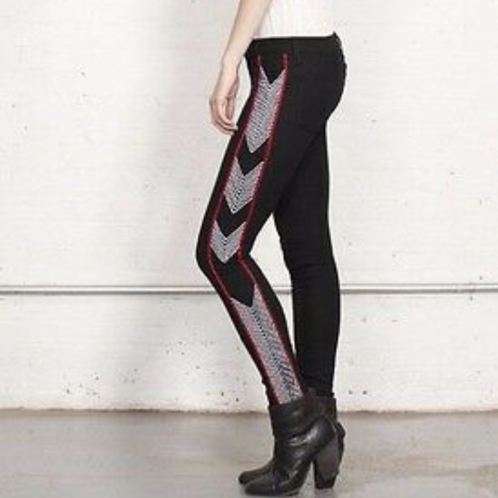 Rag & Bone Raja Midnight Dark Blue Bengal Skinny Jeans Pants Women’s Sz 25